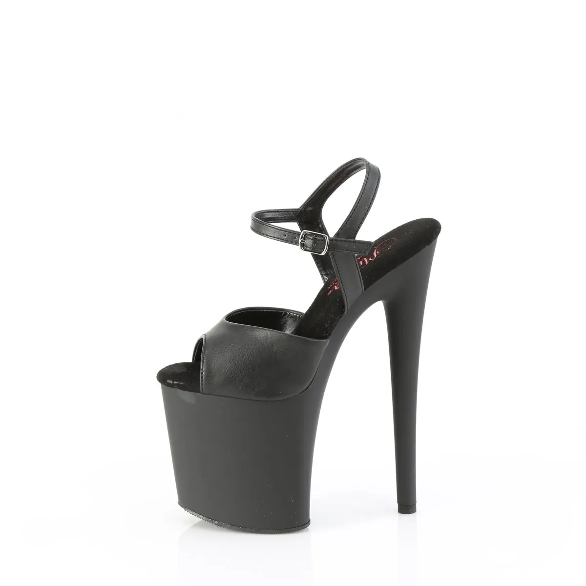 8 Inch Heel NAUGHTY-809 Black Pu