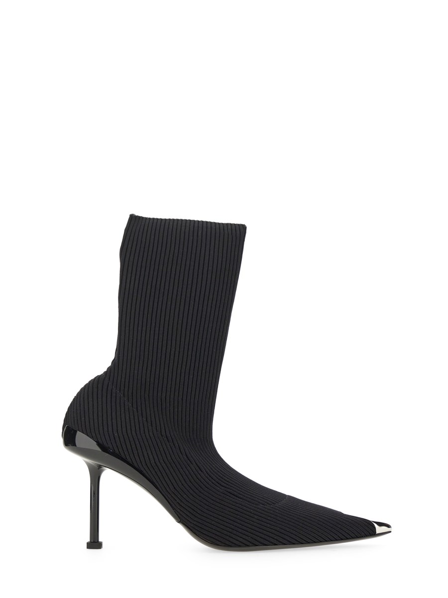 ALEXANDER McQUEEN    KNITTED SLASH ANKLE BOOT