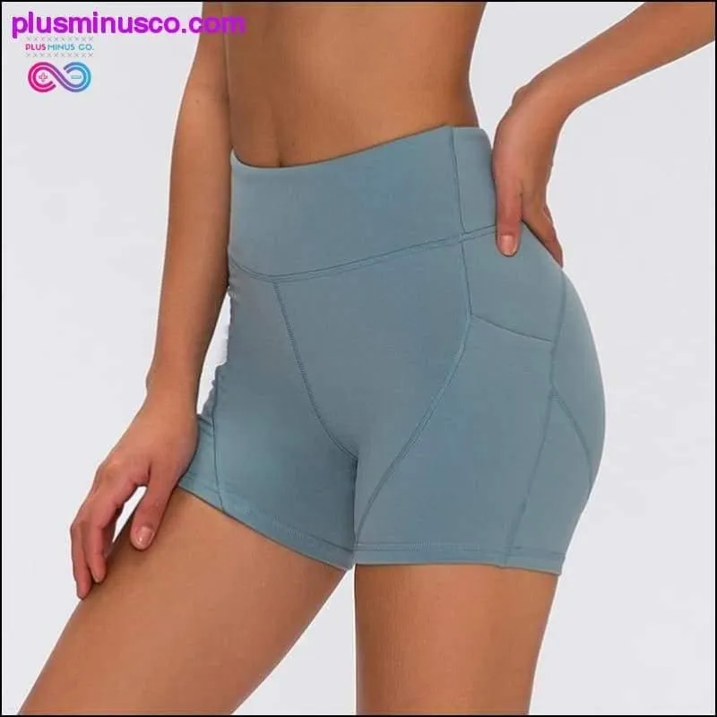 Anti-sweat Plain Sport Athletic Shorts Women High Waisted