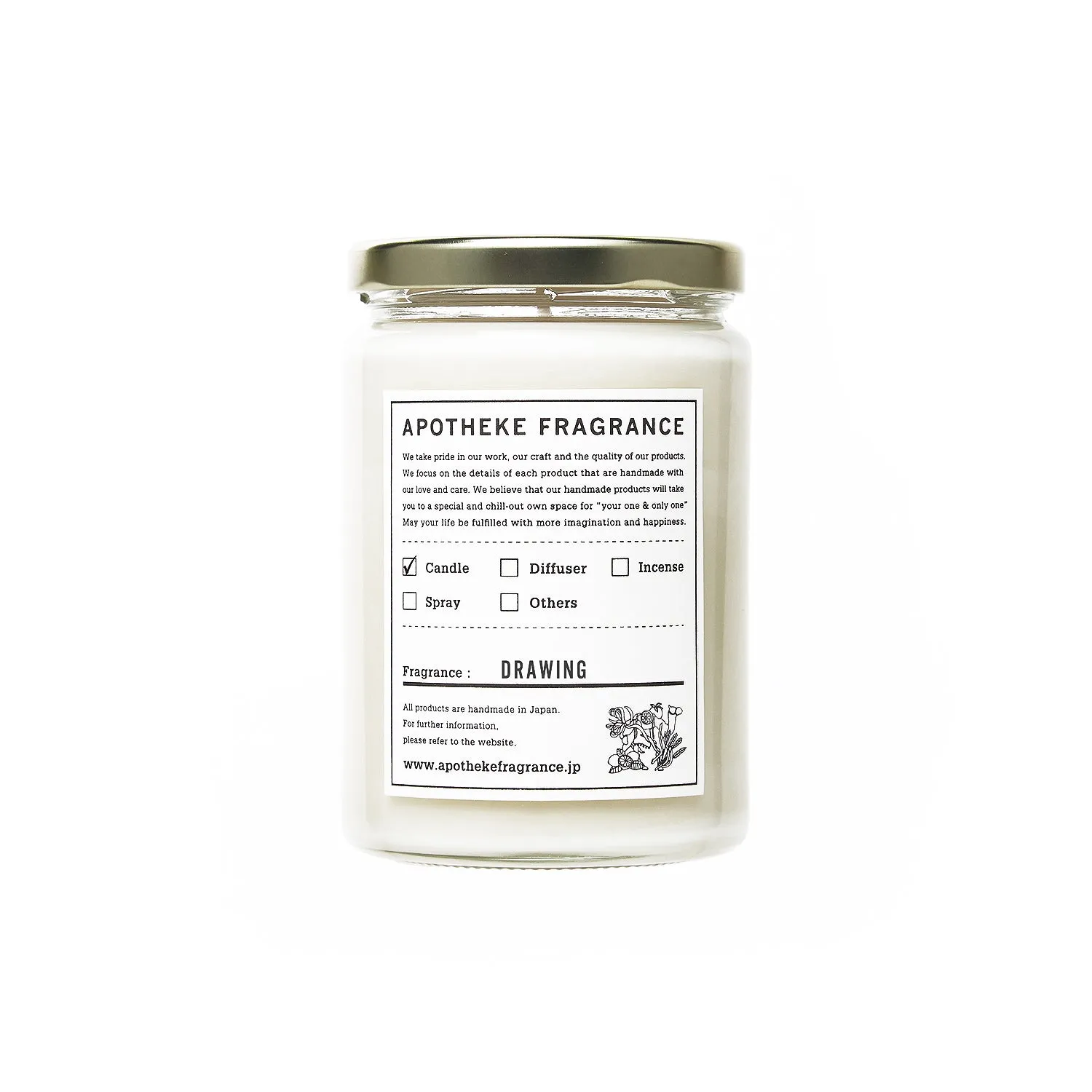 Apotheke Fragrance Glass Jar Candle 