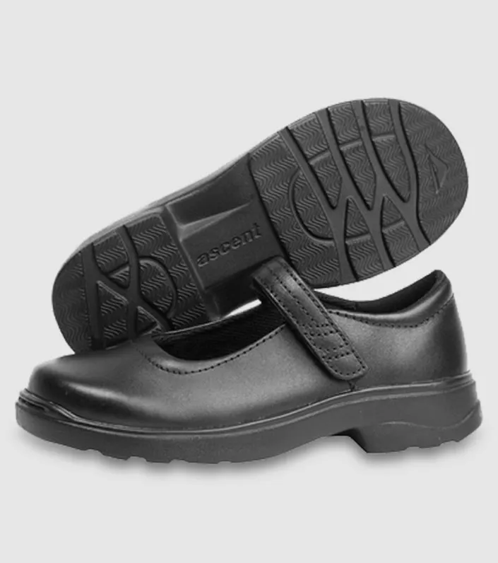 ascent adela (d wide) junior girls mary jane school shoes