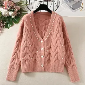 Beaded Casual Women Cardigan Sweaters