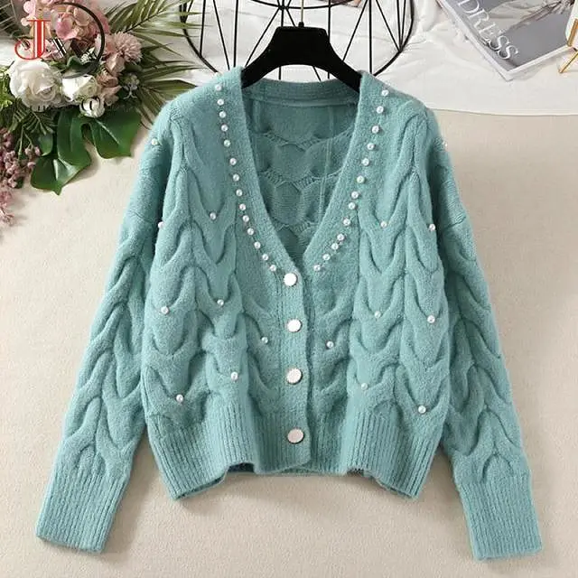 Beaded Casual Women Cardigan Sweaters