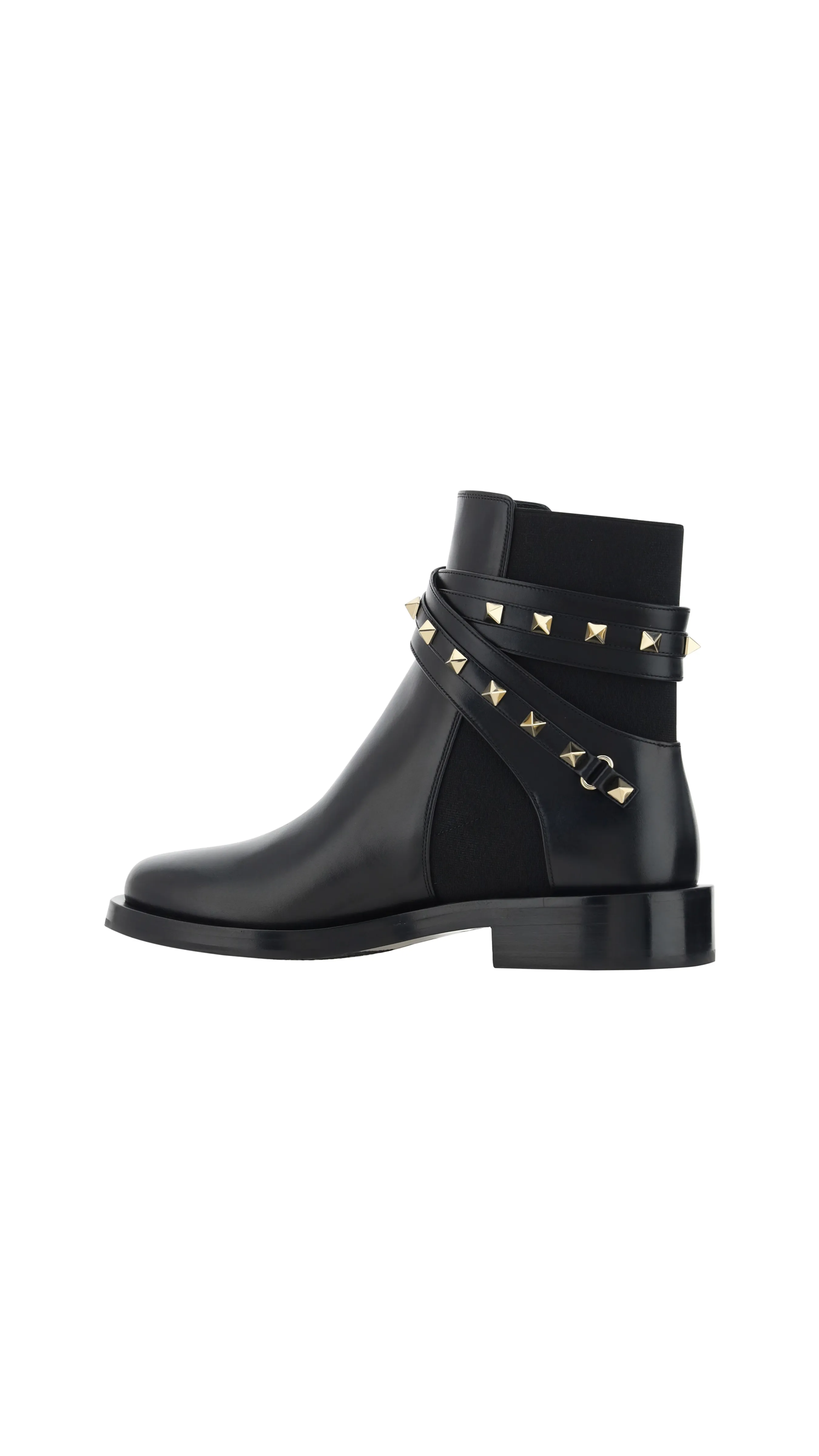 Beatle Rockstud Calfskin Ankle Boot 20MM - Black