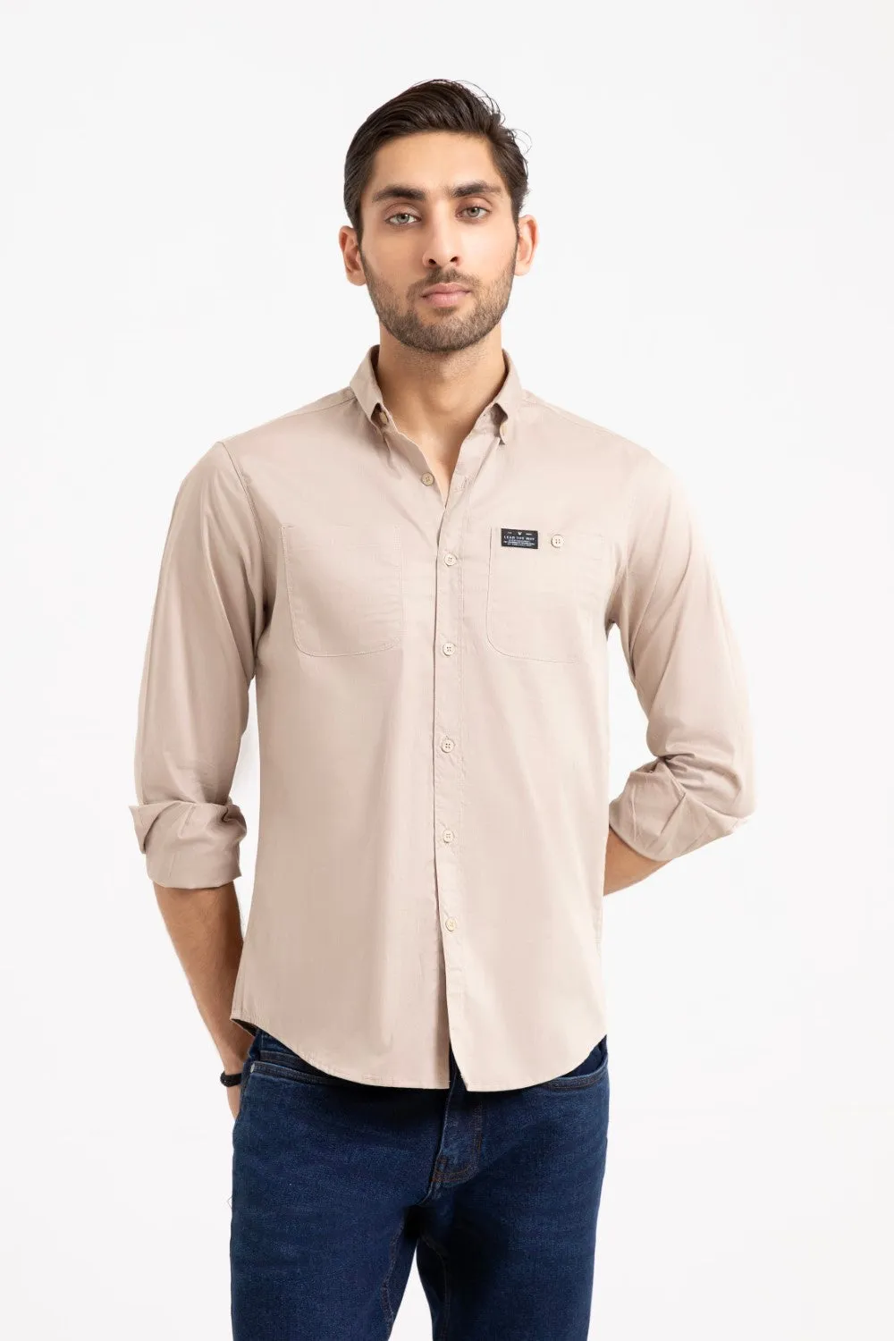 Beige Casual Shirt