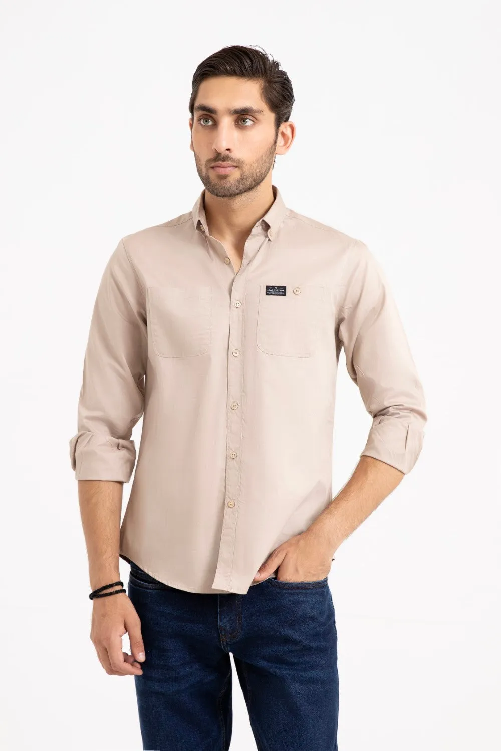 Beige Casual Shirt