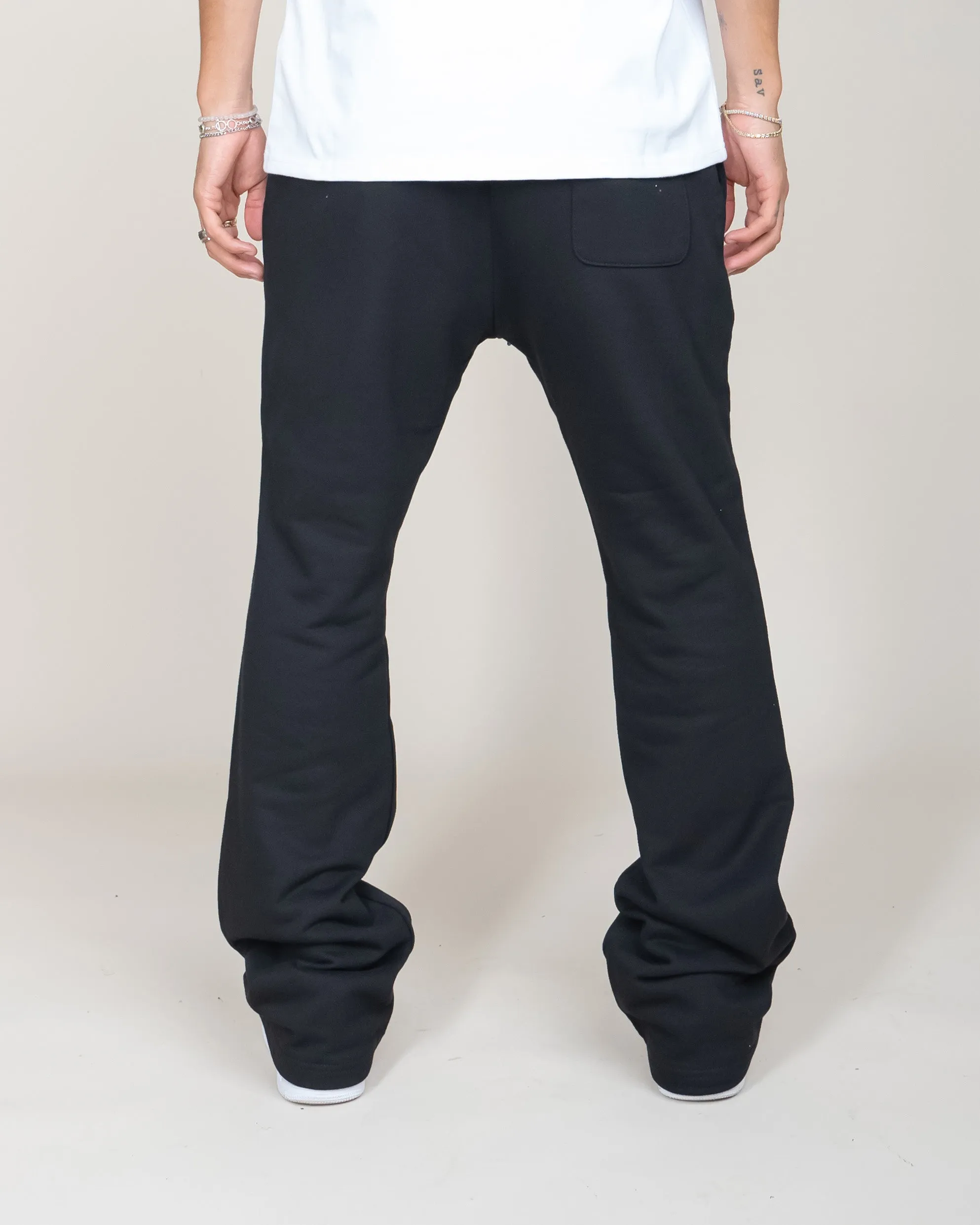 BIG N TALL PERFECT FLARE SWEATPANTS-BLACK