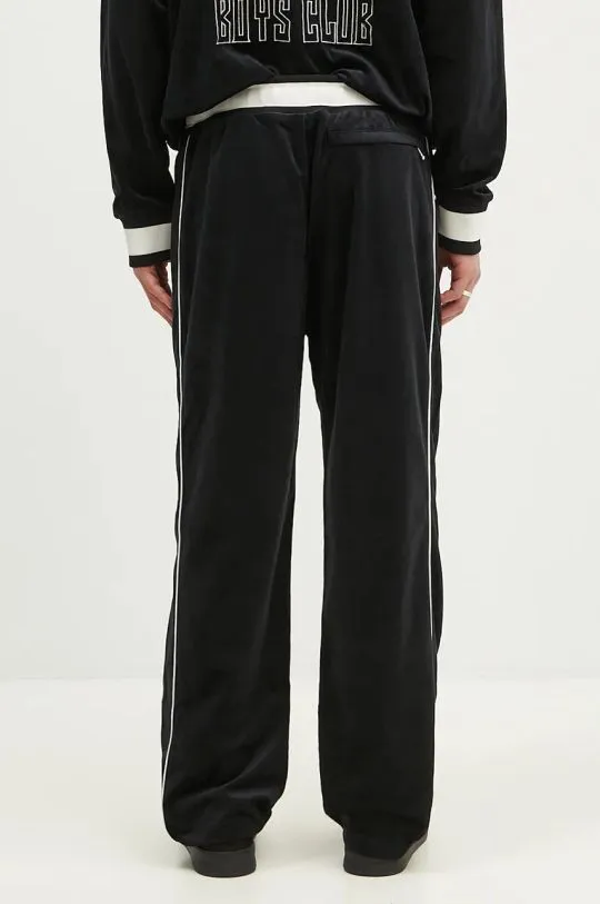 Billionaire Boys Club velour sweatpants Velour Track Pant black color with an application B24314