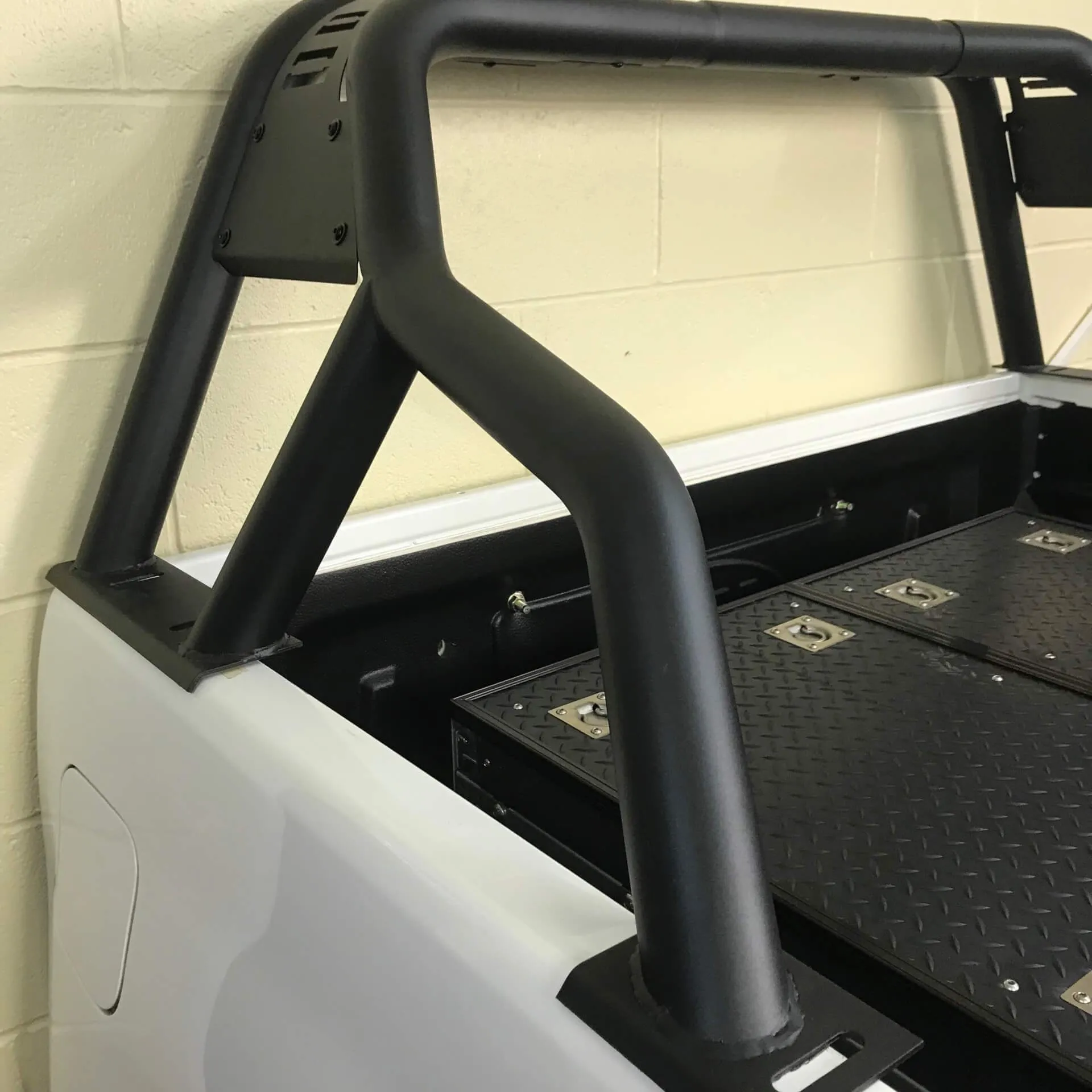 Black Short Arm Roll Sports Bar for the Ford Ranger 2022+