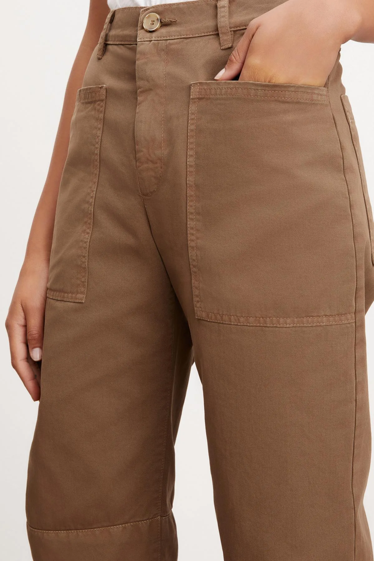 BRYLIE SANDED TWILL UTILITY PANT