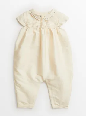 Buy Ivory Christening Romper 3-6 months | All-in-ones and rompers | Tu