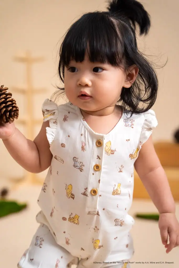 Caitlyn Romper - Dandelion Pooh