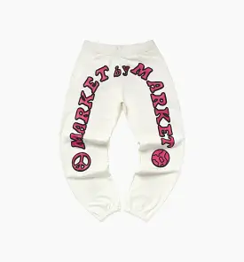 Cali Peace Sweatpants Mens Pant - White