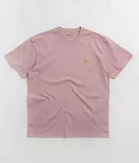 Carhartt Chase T-Shirt - Glassy Pink / Gold