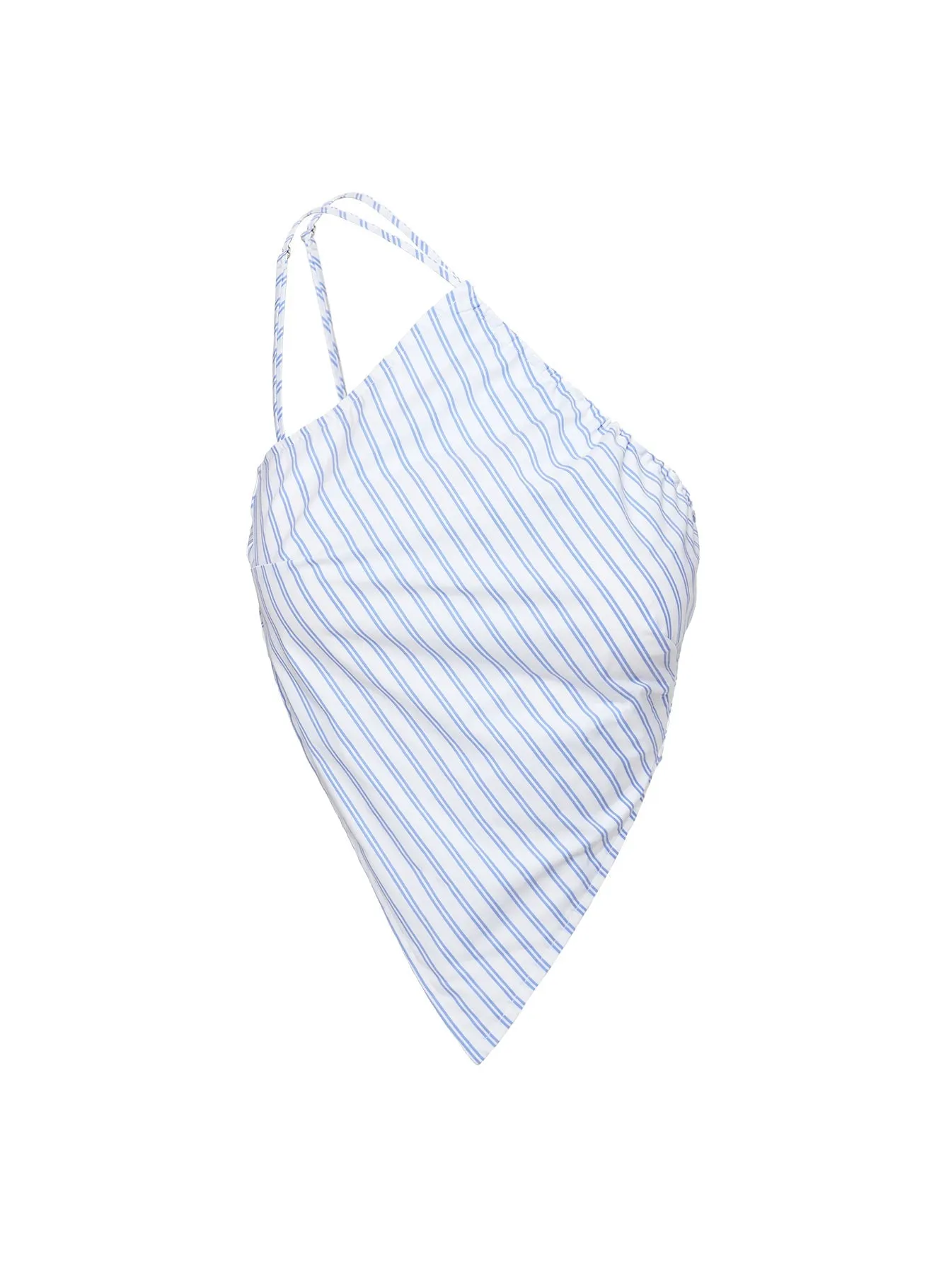 Collied Asymmetric Top Blue / White Stripe