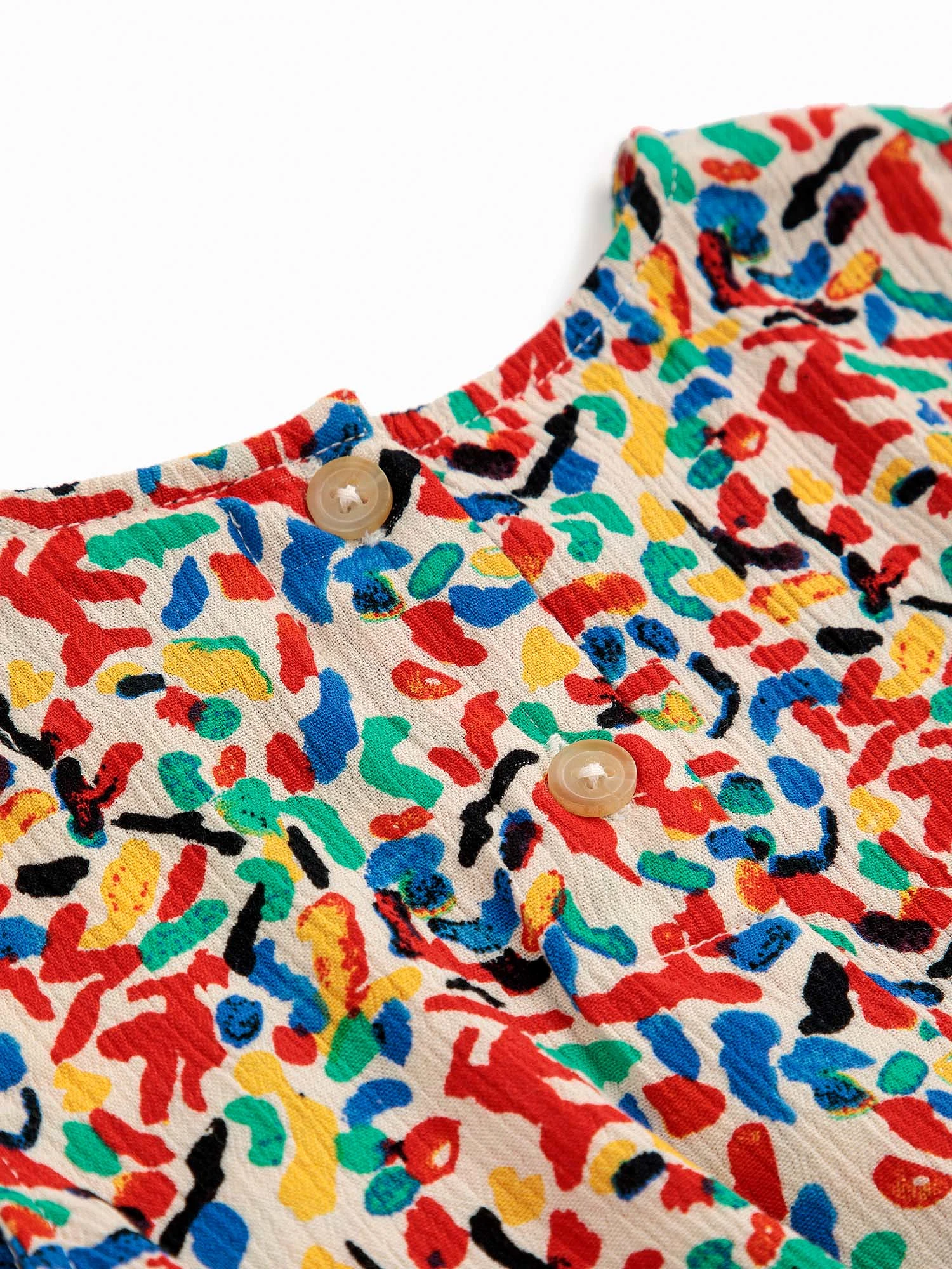 Confetti All Over Ruffle Woven Baby Romper