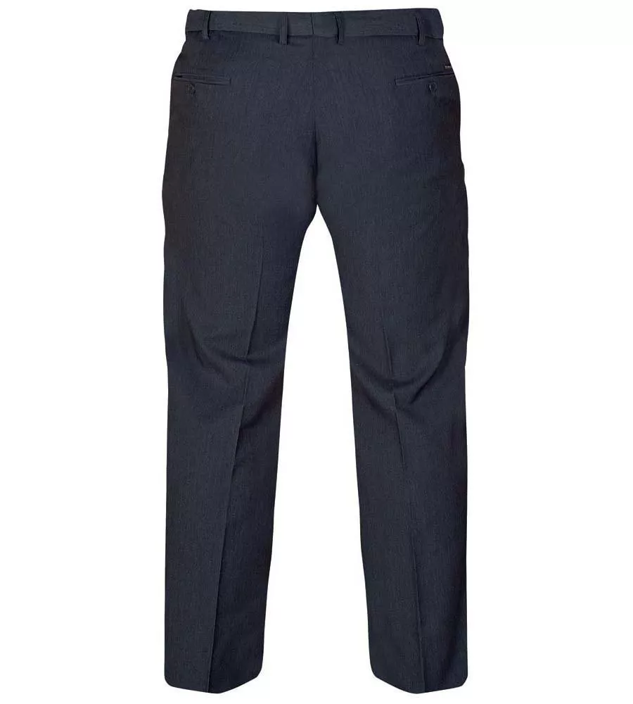 D555 Big Mens Navy Stretch Dress Trouser With Extenda Waist (SUPREME NAVY)