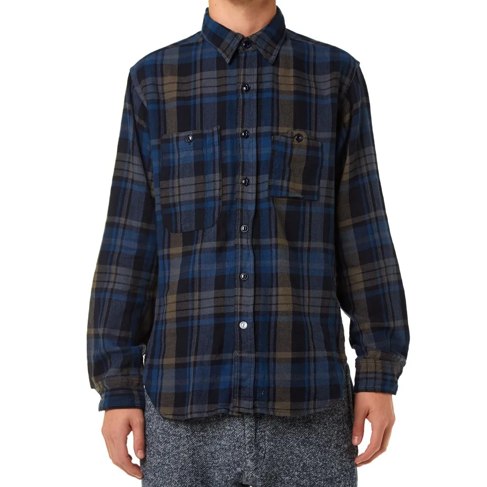 Engineered Garments Work ShirtGrey & Navy Heavy Twill