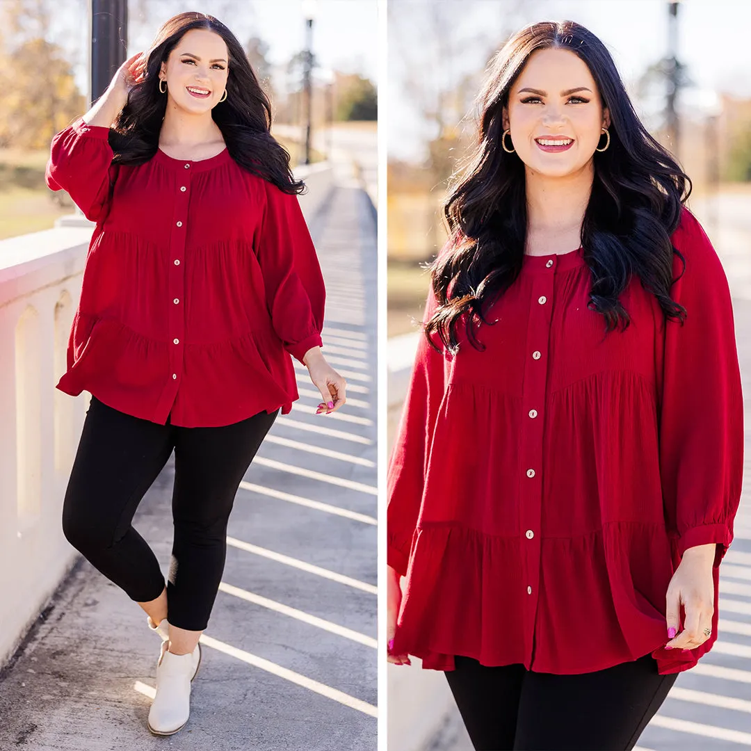 Evermore Top, Burgundy