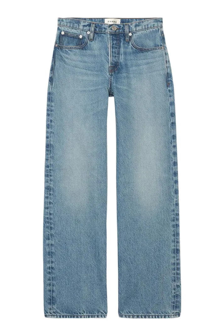 Frame Denim Slouchy Straight Jeans in Divine