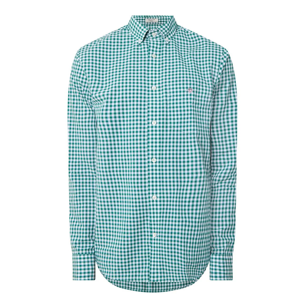 GANT Gingham Single-Cuff Casual Shirt - Green