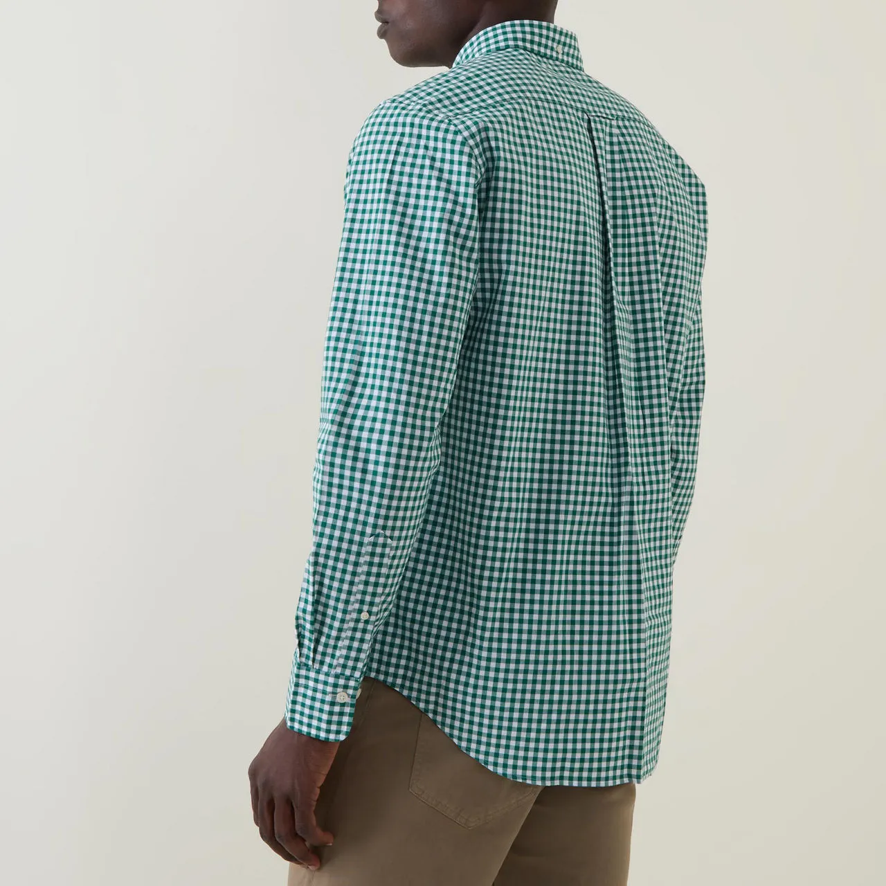 GANT Gingham Single-Cuff Casual Shirt - Green