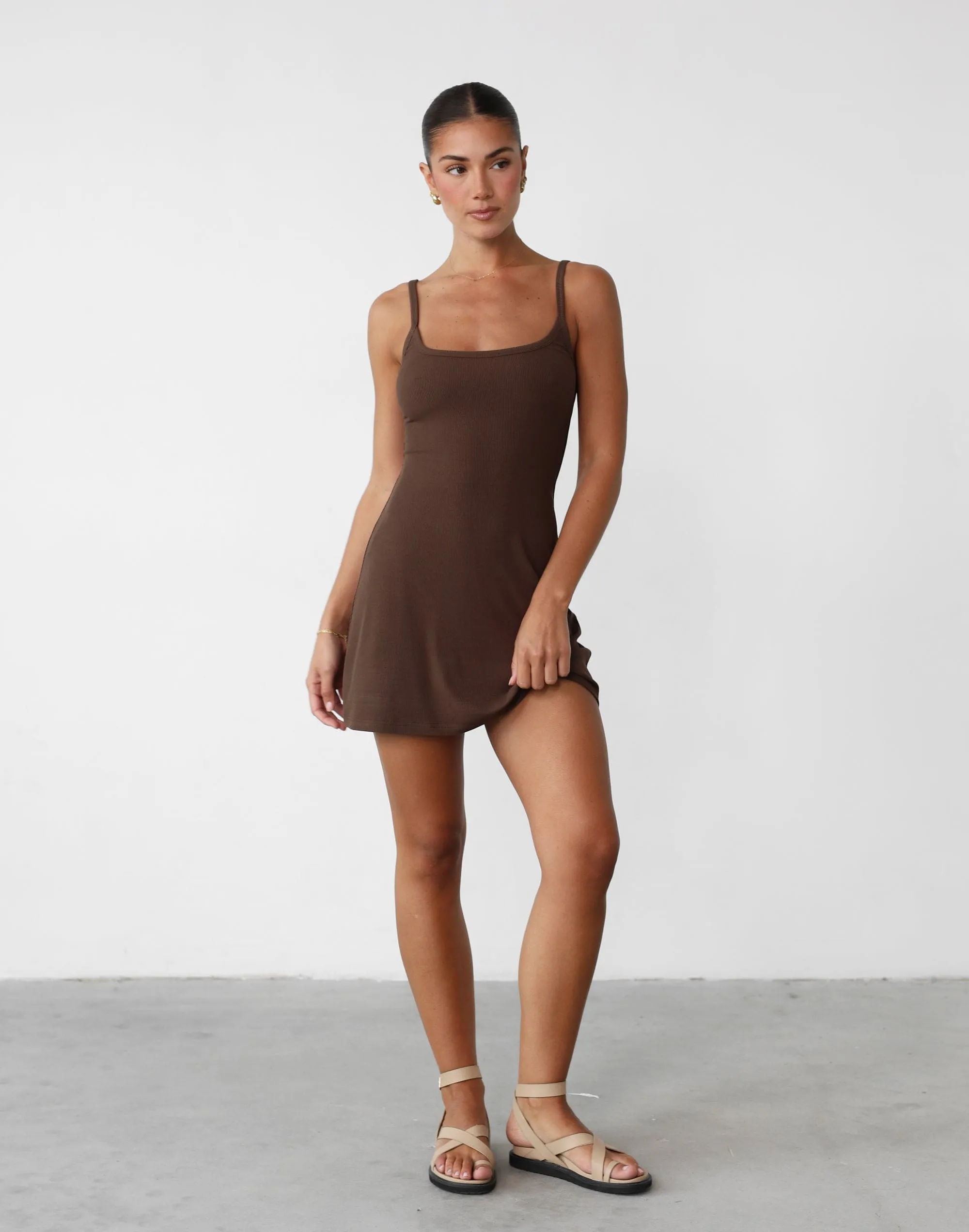 Helia Mini Dress (Oak)