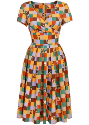 Hell Bunny Hawthorn Midi Swing Dress Multi