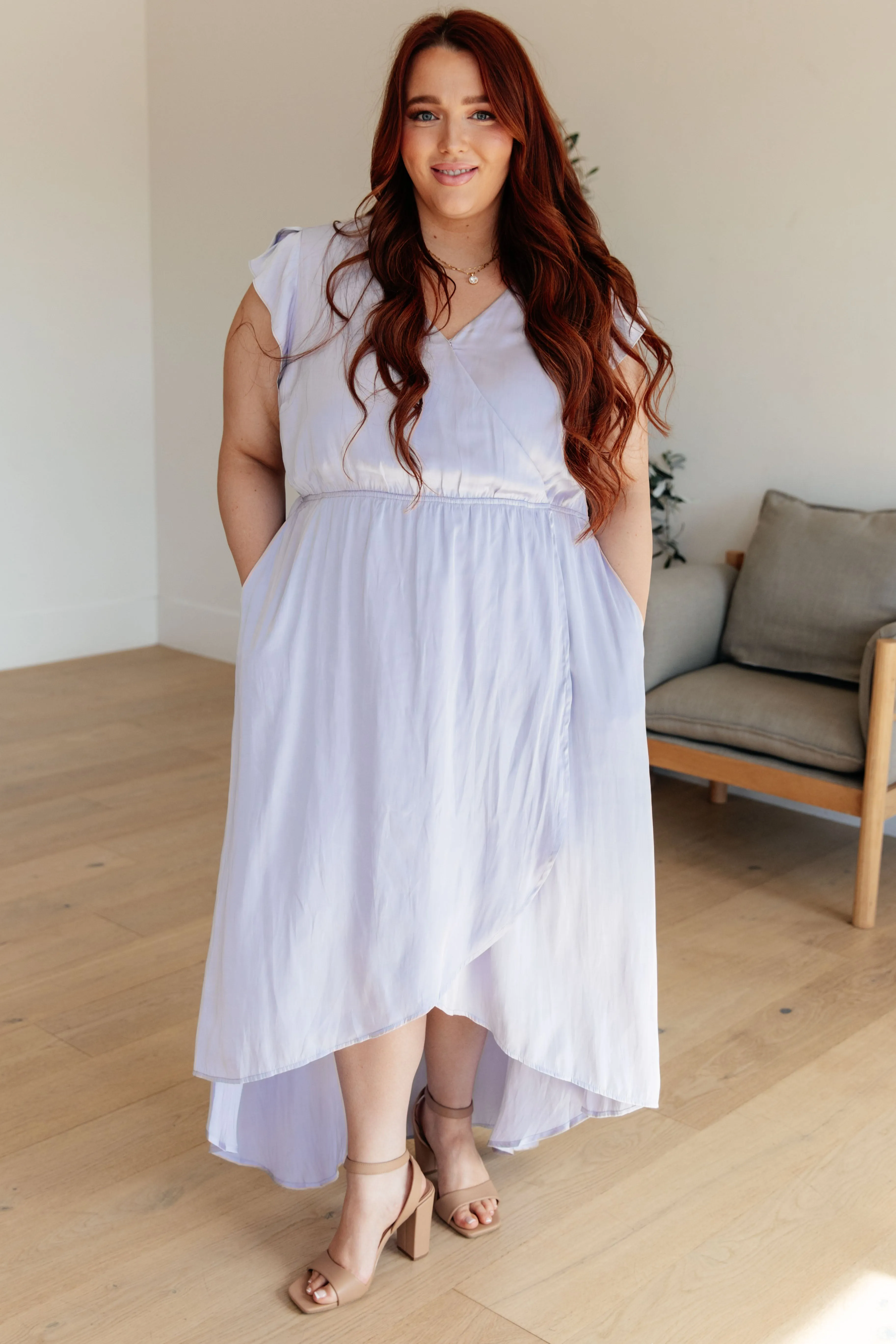 Honeymoon Flutter Sleeve Dress