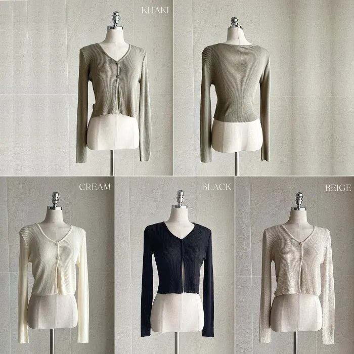 I AM MARI  |Casual Style Long Sleeves Plain Office Style Cardigans