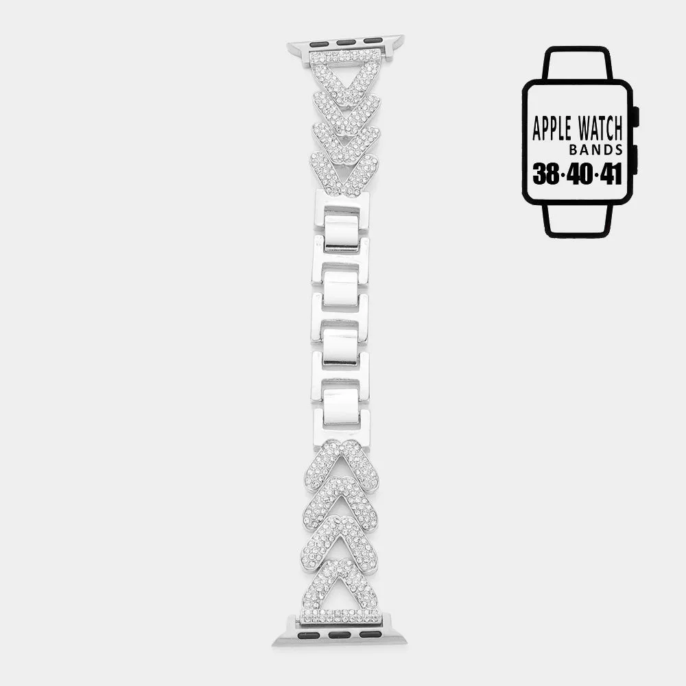 iLLASPARKZ Stone Paved Metal Chain Link Apple Watch Band