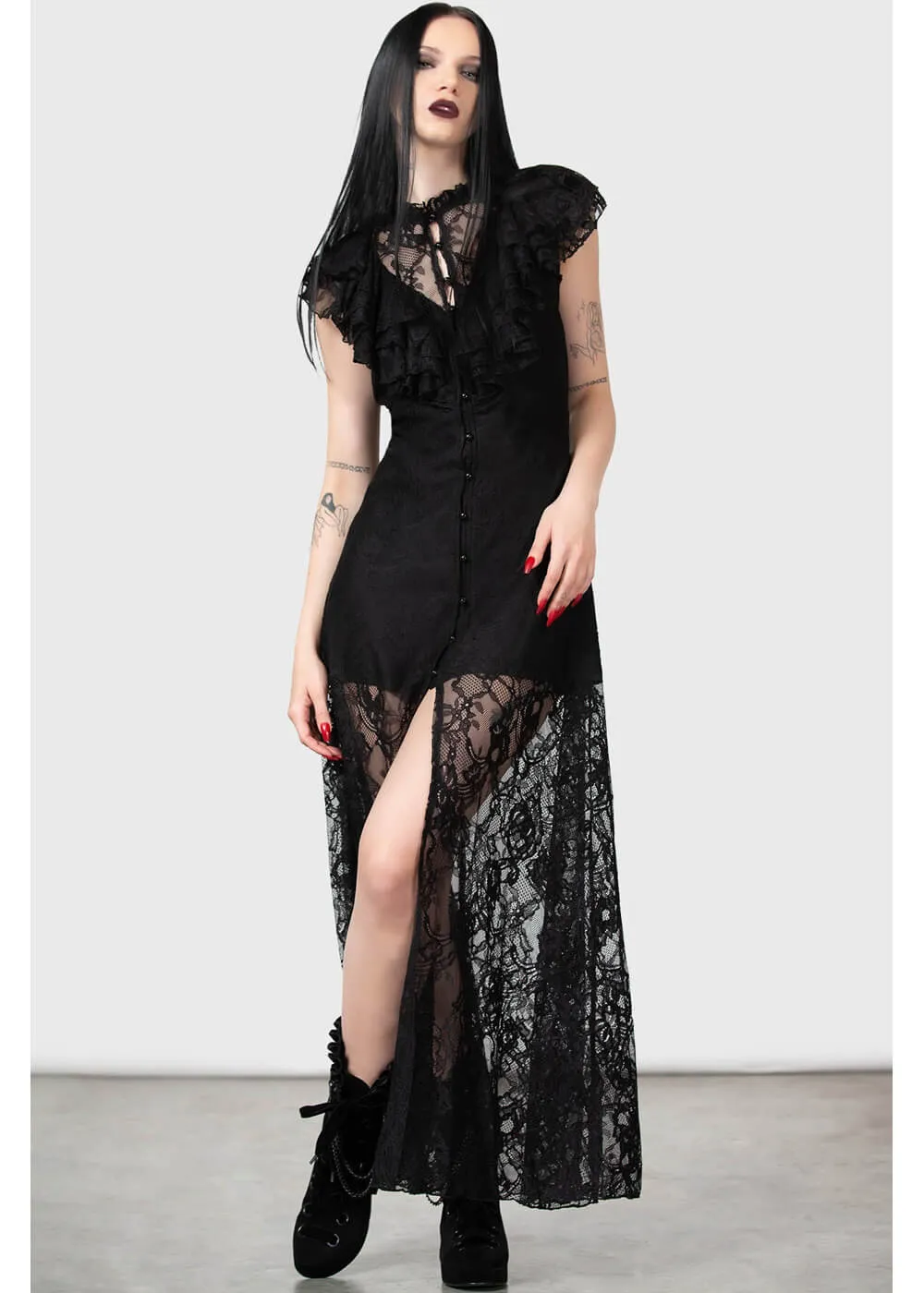 Killstar Vampire's Ball Maxi Dress Black