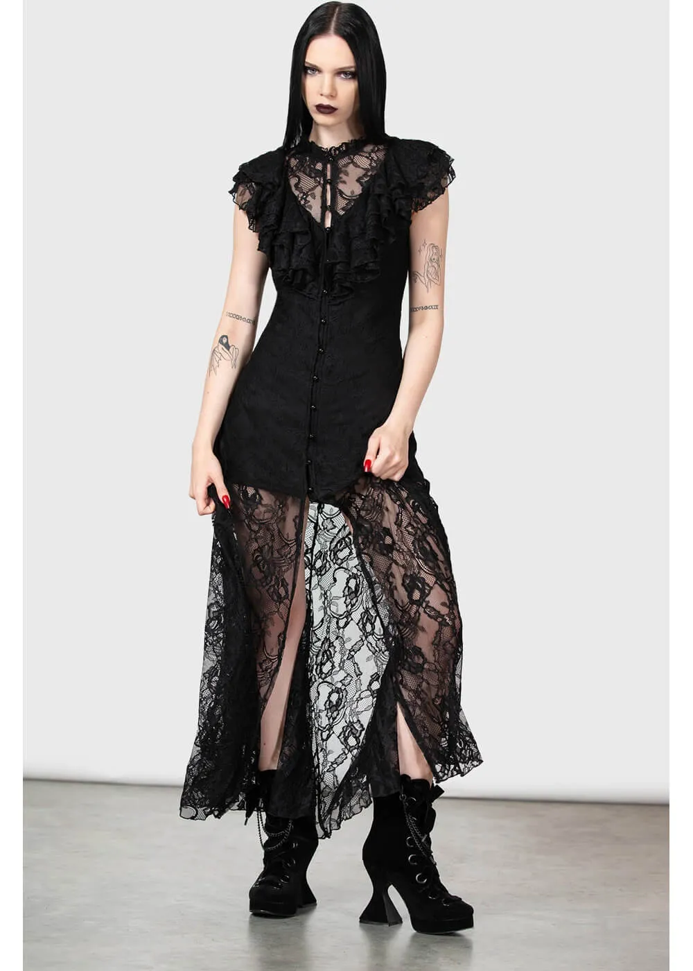 Killstar Vampire's Ball Maxi Dress Black