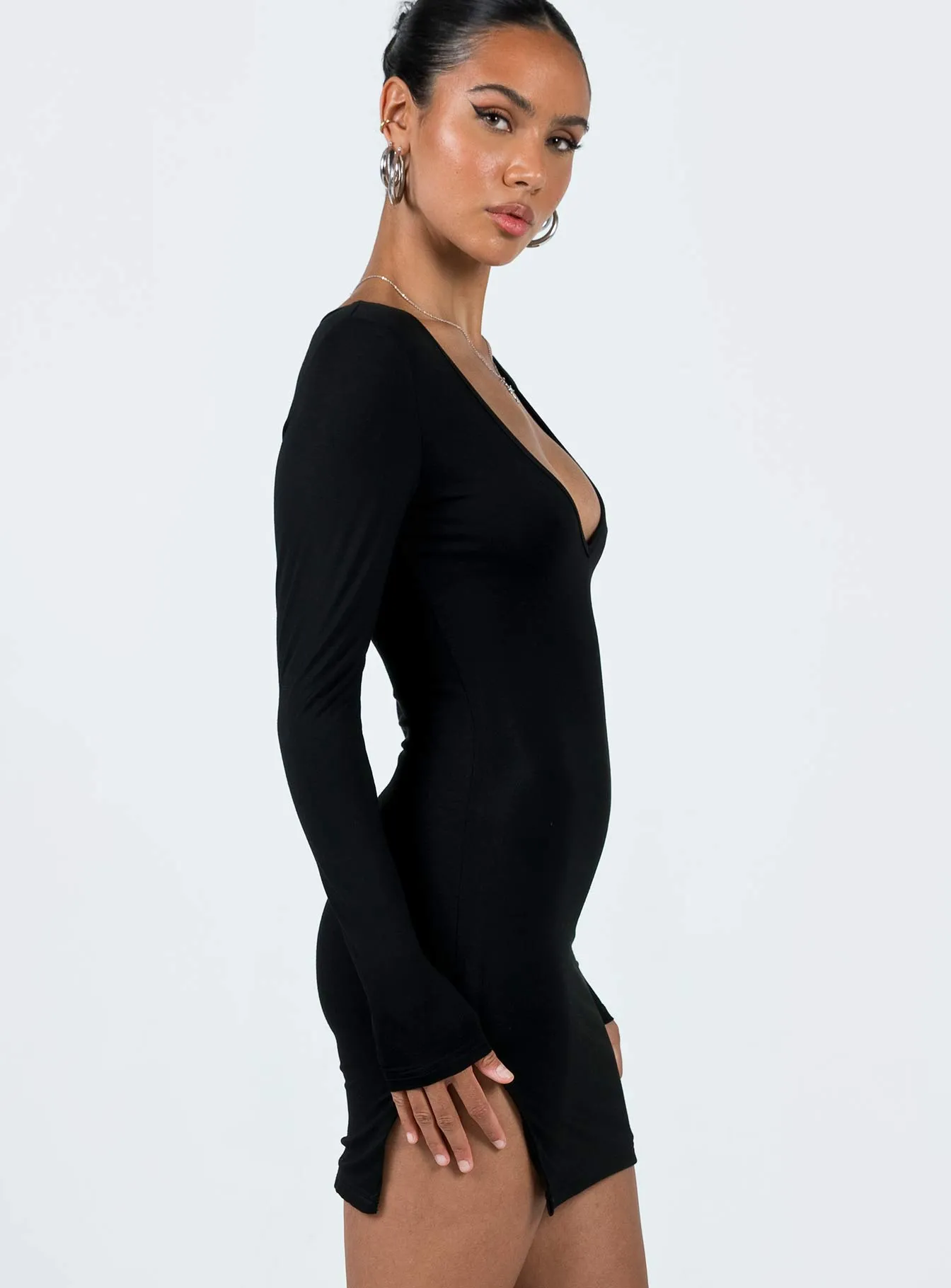 Kingsland Long Sleeve Mini Dress Black