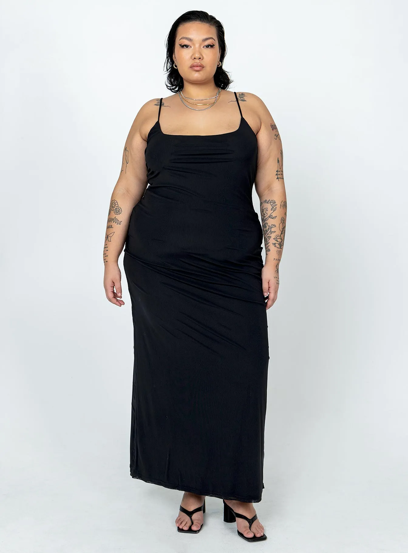 Knox Maxi Dress Black Curve