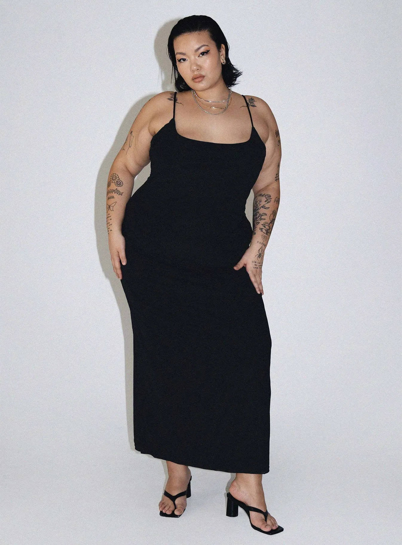 Knox Maxi Dress Black Curve