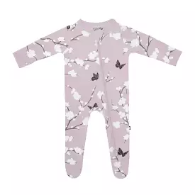 Kyte Baby Printed Zippered Footie in Cherry Blossom