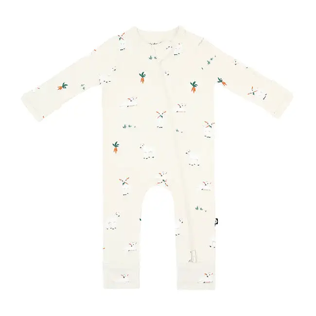 Kyte Baby Printed Zippered Romper in Goat