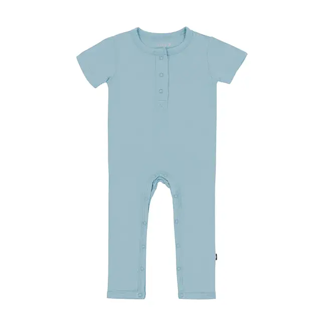 Kyte Baby Short Sleeve Romper in Dusty Blue