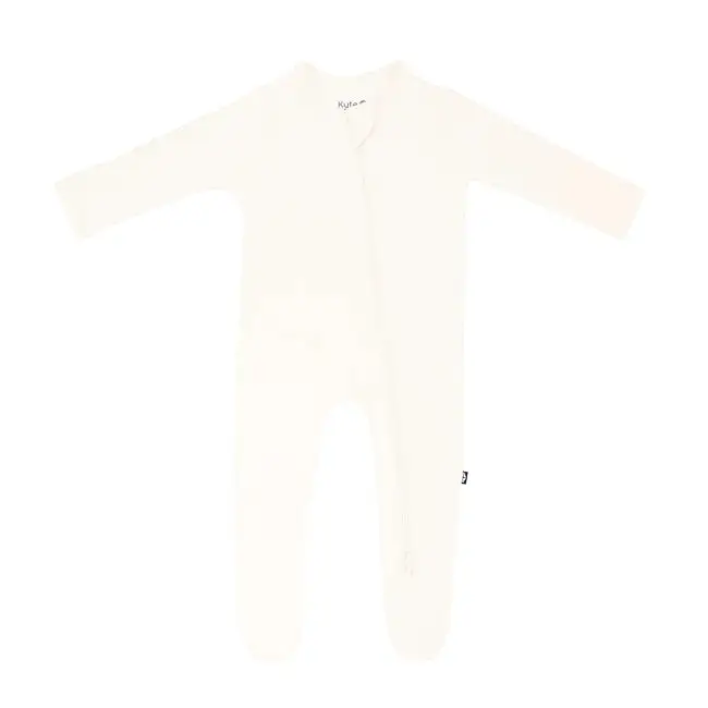 Kyte Baby Zippered Footie in Ecru