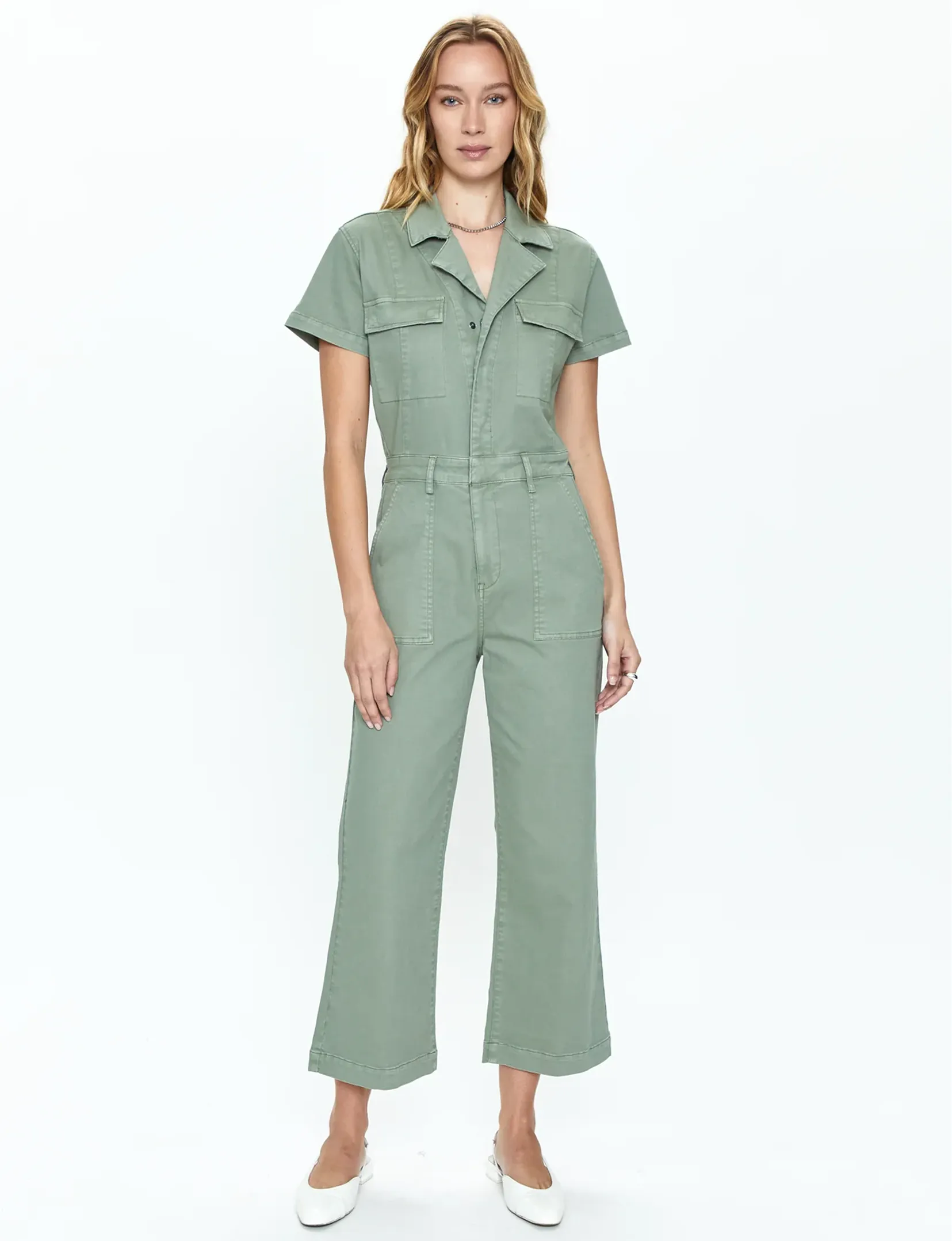 Makenna Wide Leg Jumpsuit, Calvary Olive