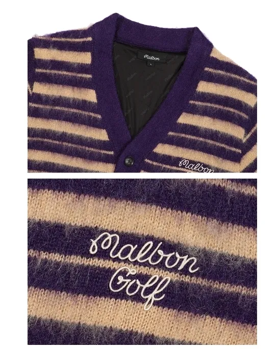 Malbon Golf  |Street Style Plain Logo Cardigans