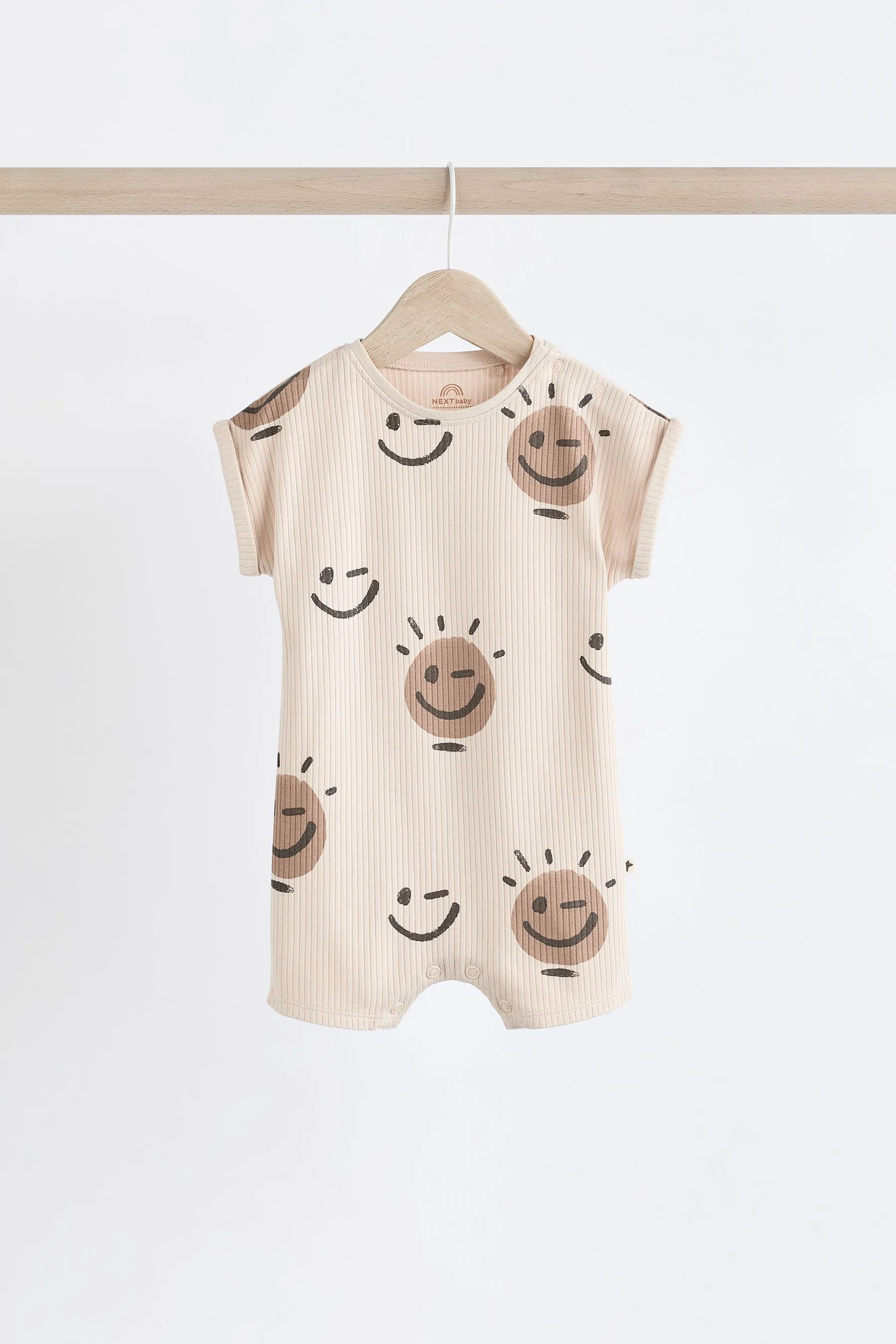 Neutral Happy Baby Jersey Rompers 3 Pack