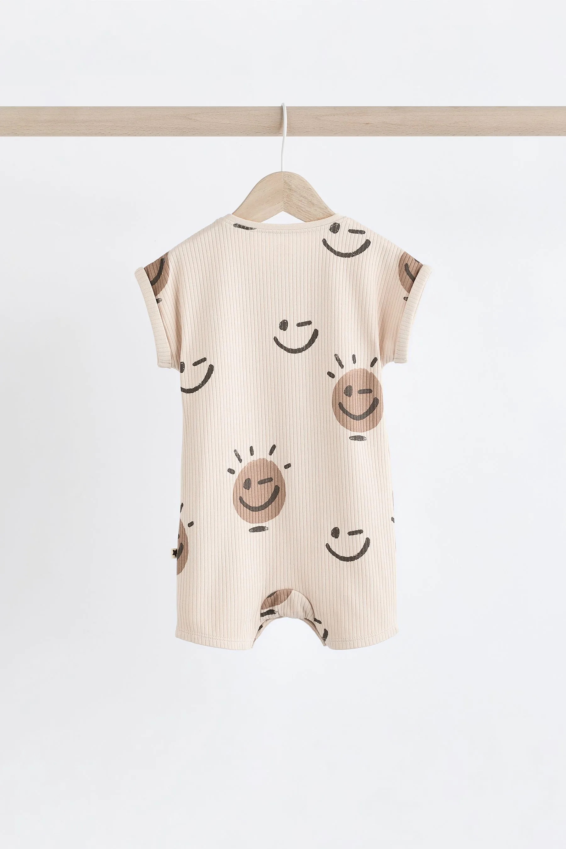 Neutral Happy Baby Jersey Rompers 3 Pack