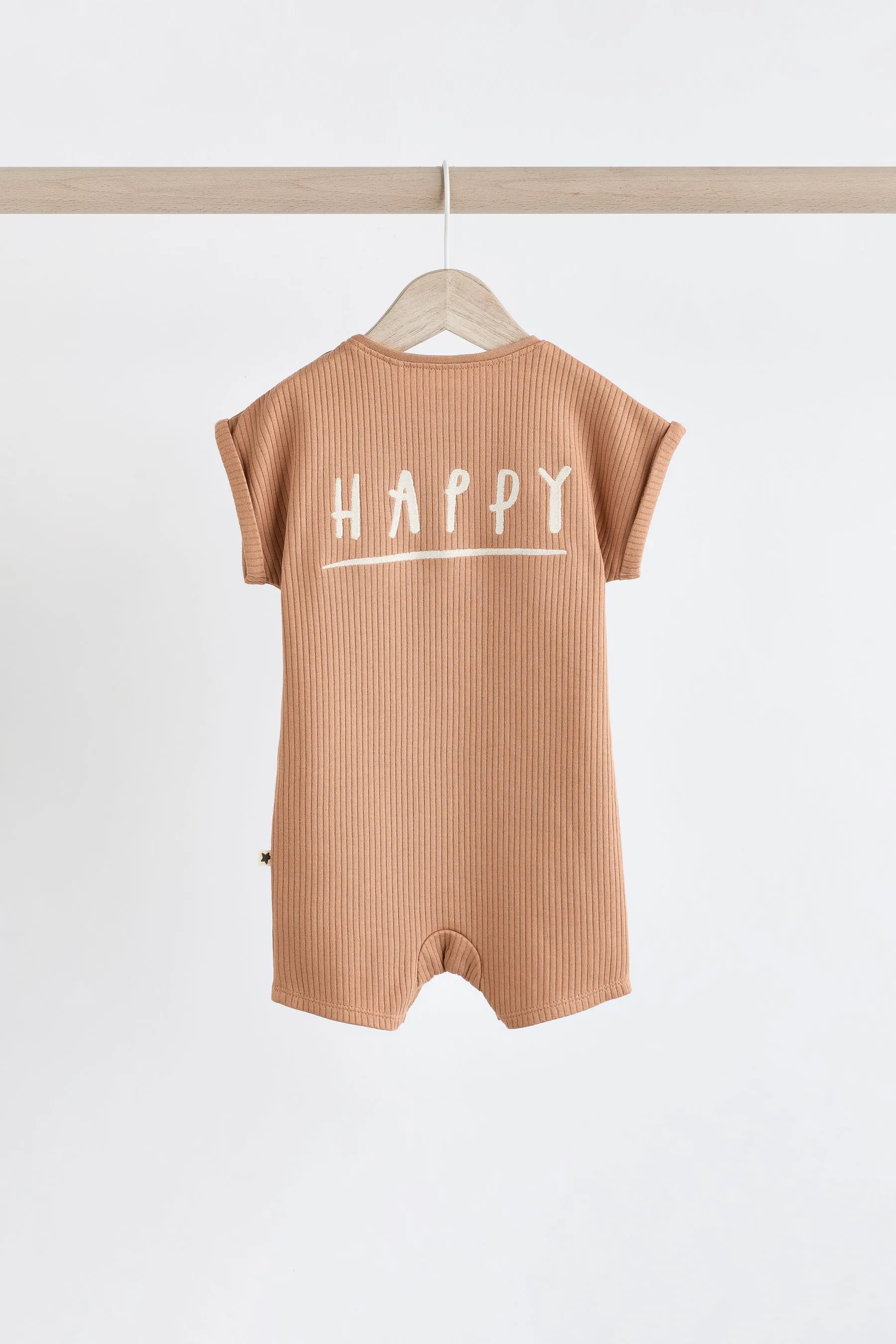 Neutral Happy Baby Jersey Rompers 3 Pack