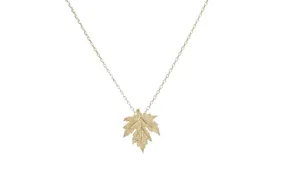 New Stylish Gold Maple Leaf Pendant Necklace For Women