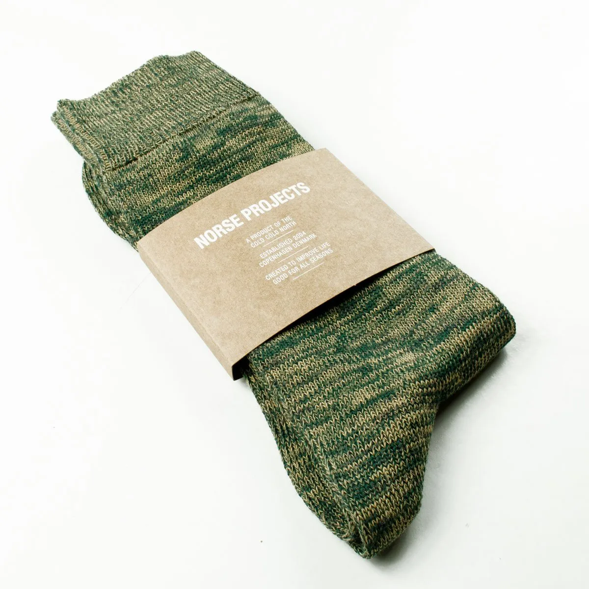 Norse Projects - Bjarki Blend Socks - Quartz Green