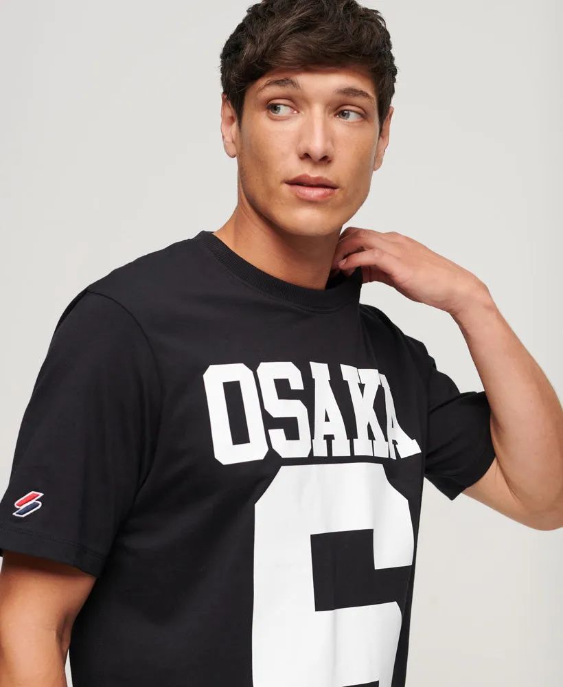 Osaka Logo Loose T-Shirt | Black