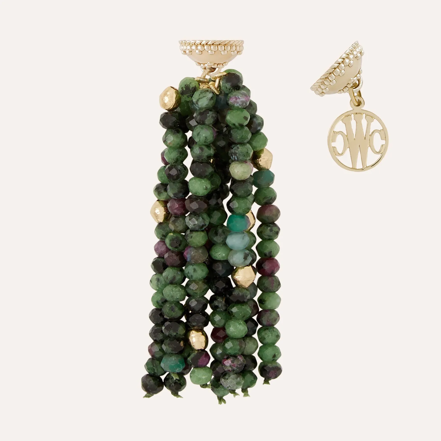 Peppercorn Ruby & Zoisite Tassel