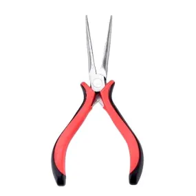 Pliers, Long Needle Nose, Carbon Steel, Black And Red, 15cm